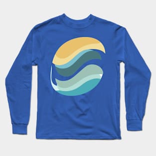 soothing waves design Long Sleeve T-Shirt